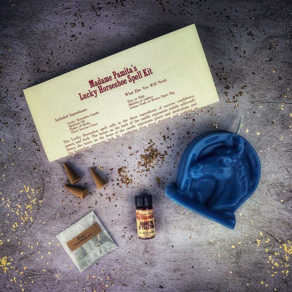Lucky Horseshoe Candle Spell Kit