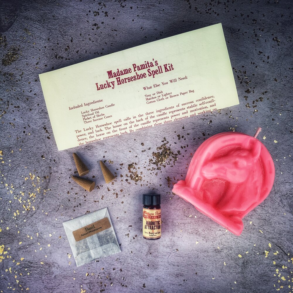 Lucky Horseshoe Candle Spell Kit
