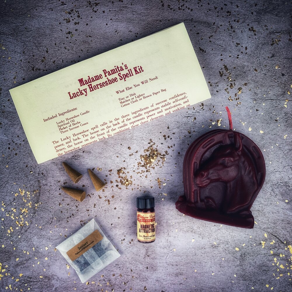 Lucky Horseshoe Candle Spell Kit