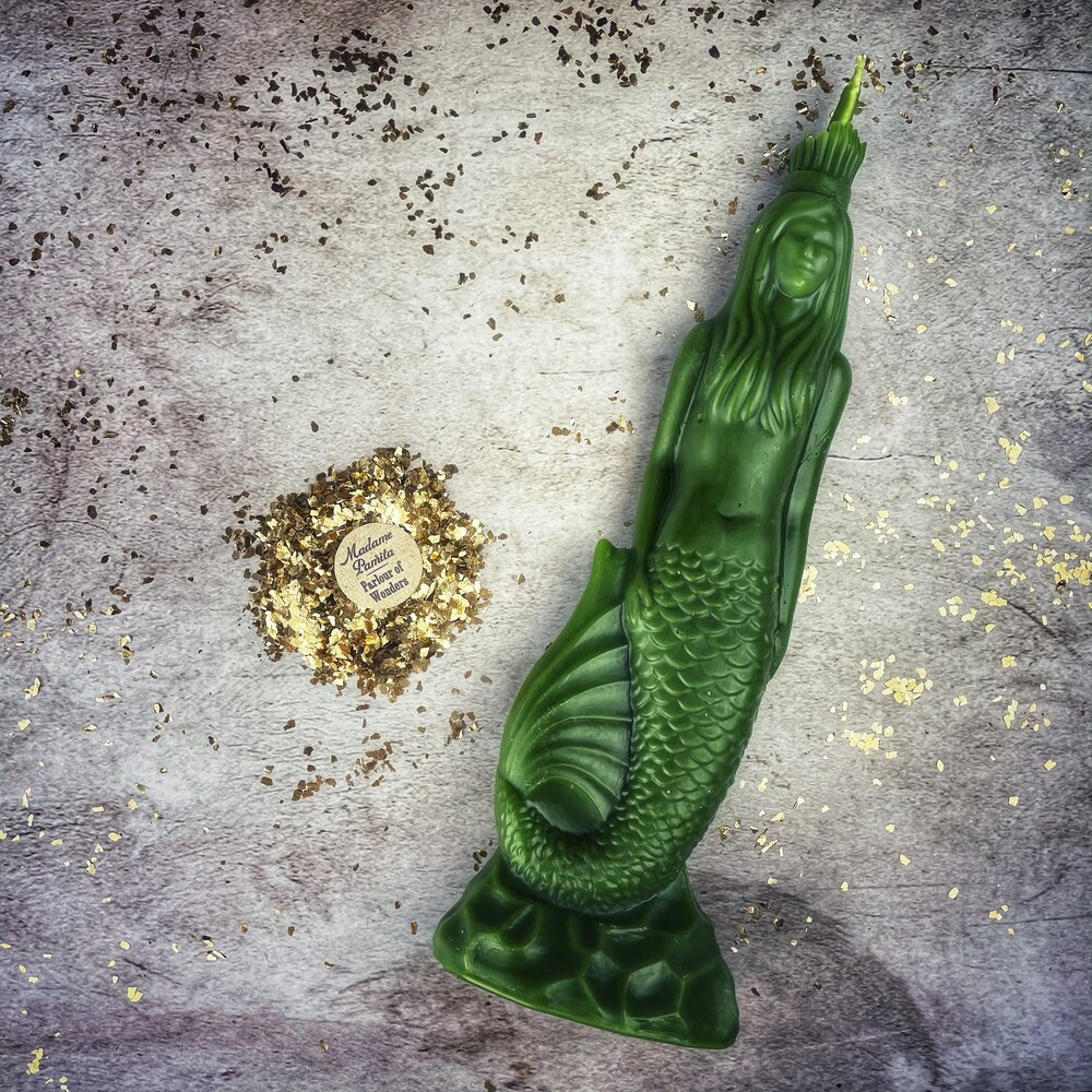Beeswax Mermaid Magic Spell Candle
