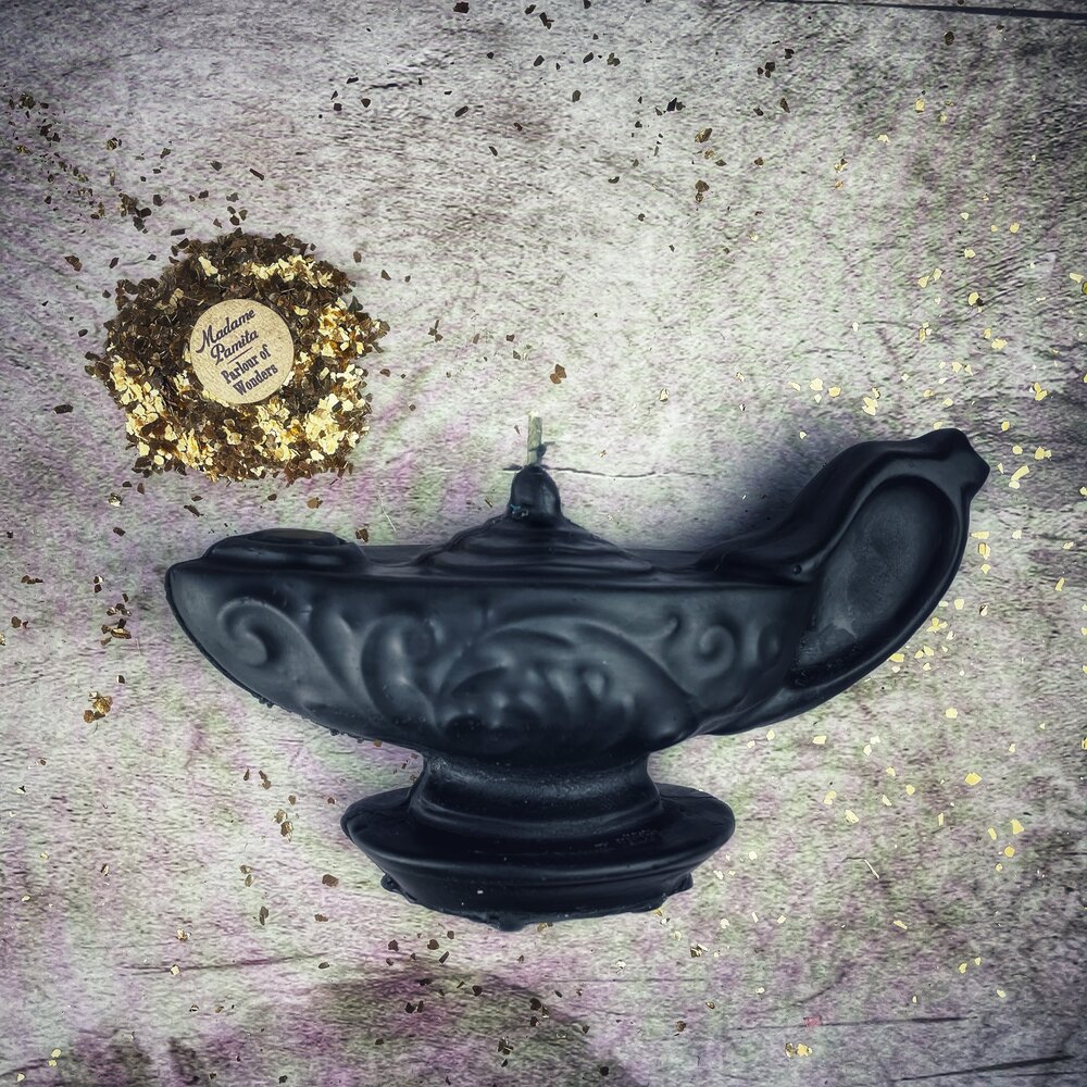 Aladdin's Lamp Candle Spell Kit - Wish Manifestation & Three Wishes Magic