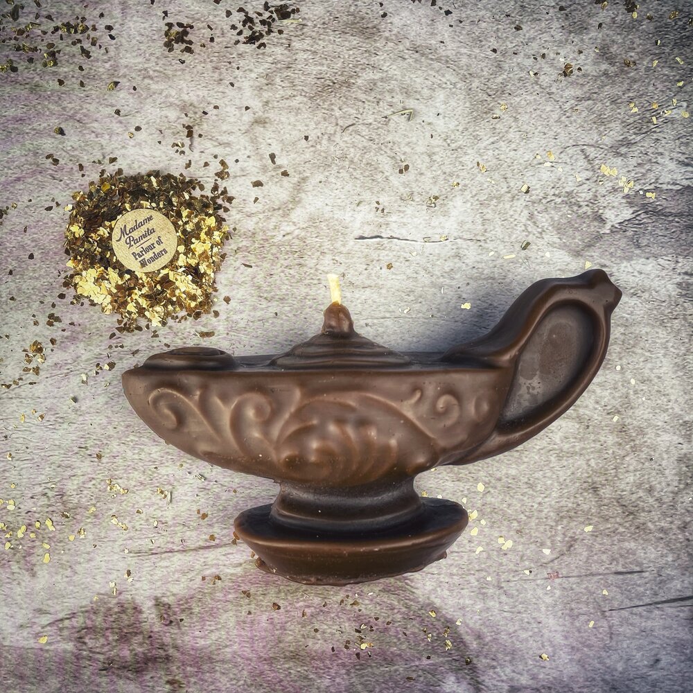 Aladdin's Lamp Candle Spell Kit - Wish Manifestation & Three Wishes Magic