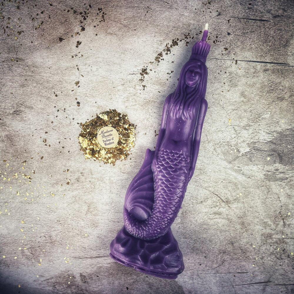 Beeswax Mermaid Magic Spell Candle
