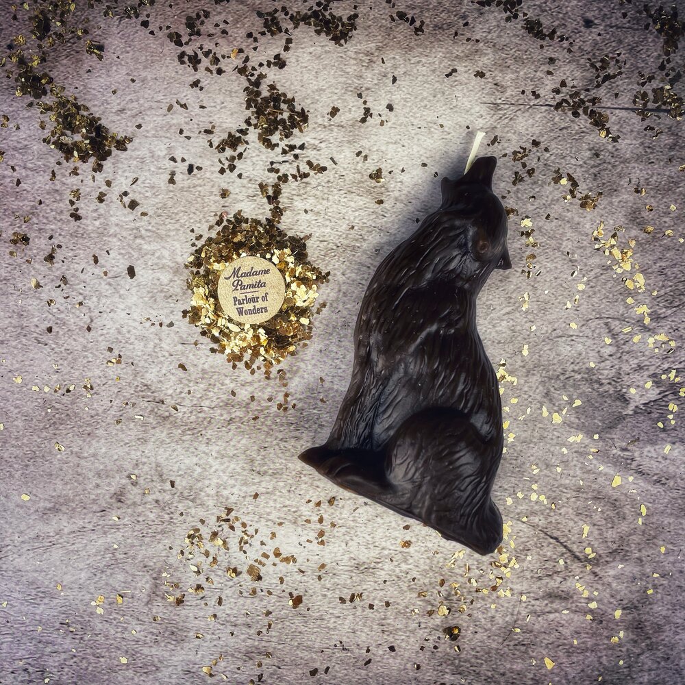 Beeswax Howling Wolf Spell Candle