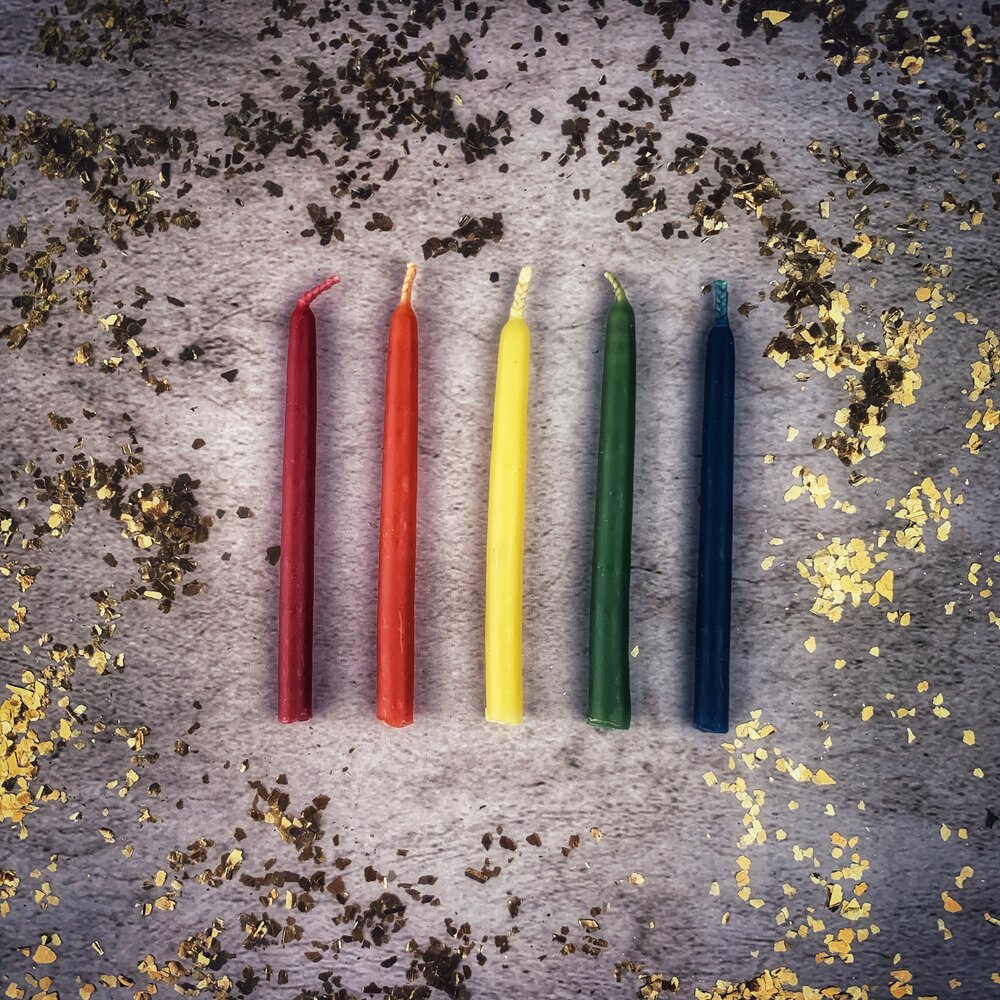 Pair of Tiny Beeswax Tapers