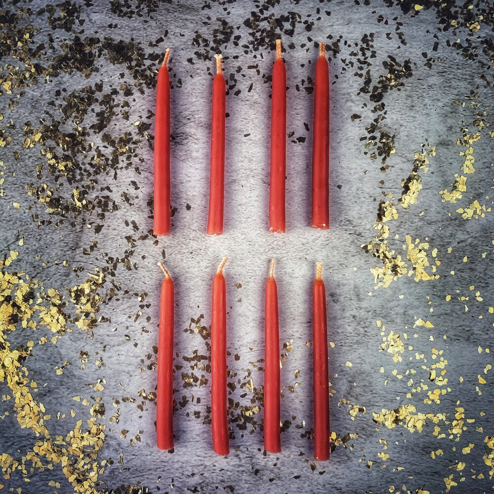 Pair of Tiny Beeswax Tapers