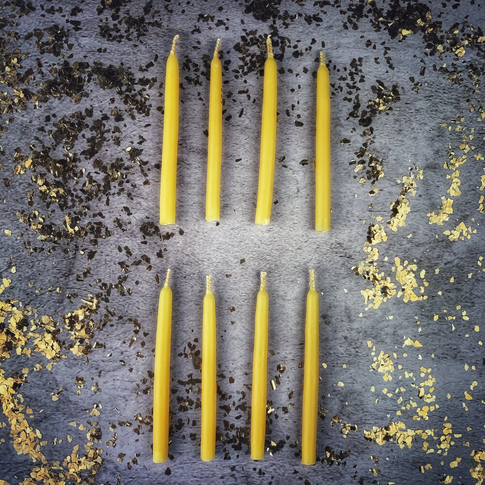 Pair of Tiny Beeswax Tapers