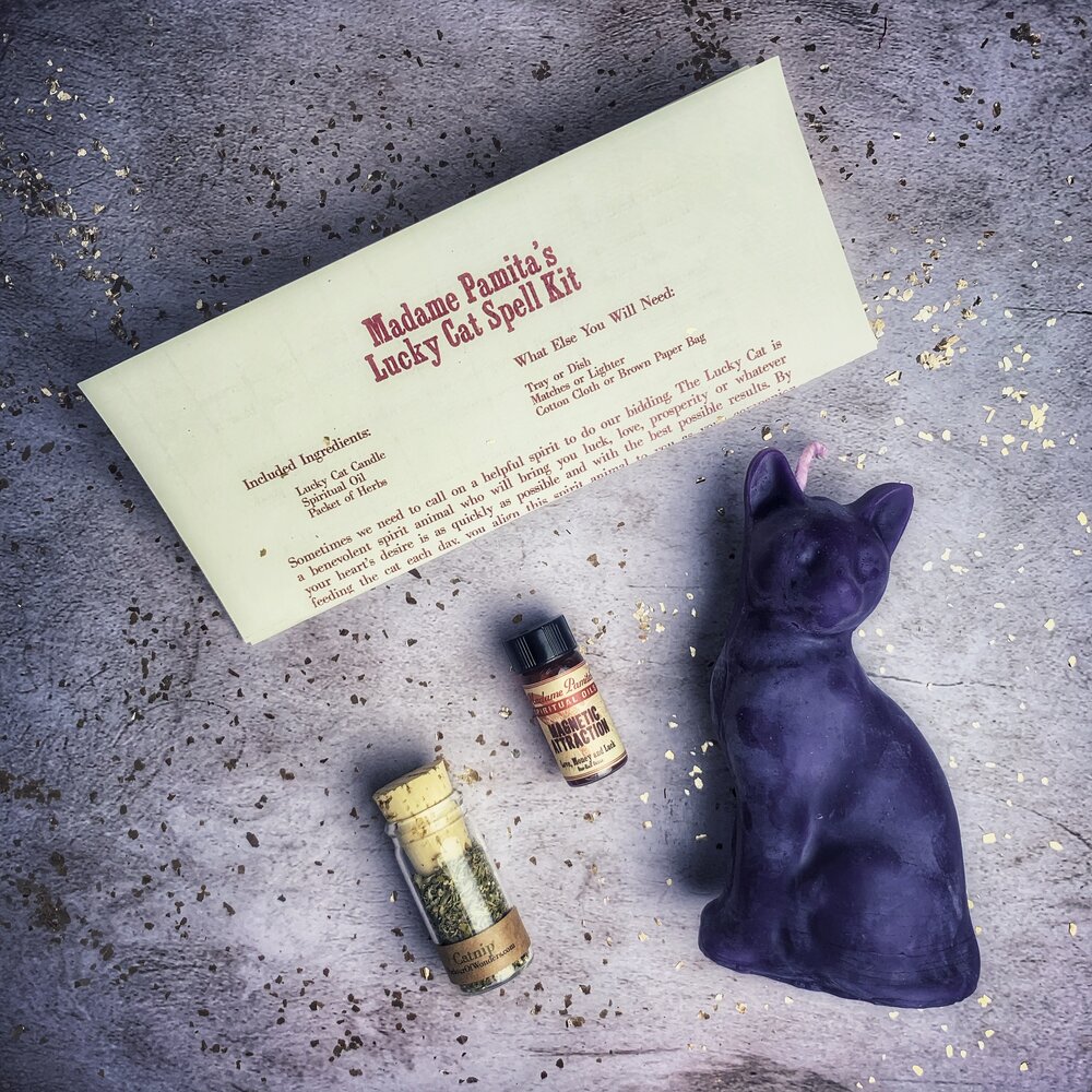 Lucky Cat Candle Spell Kit