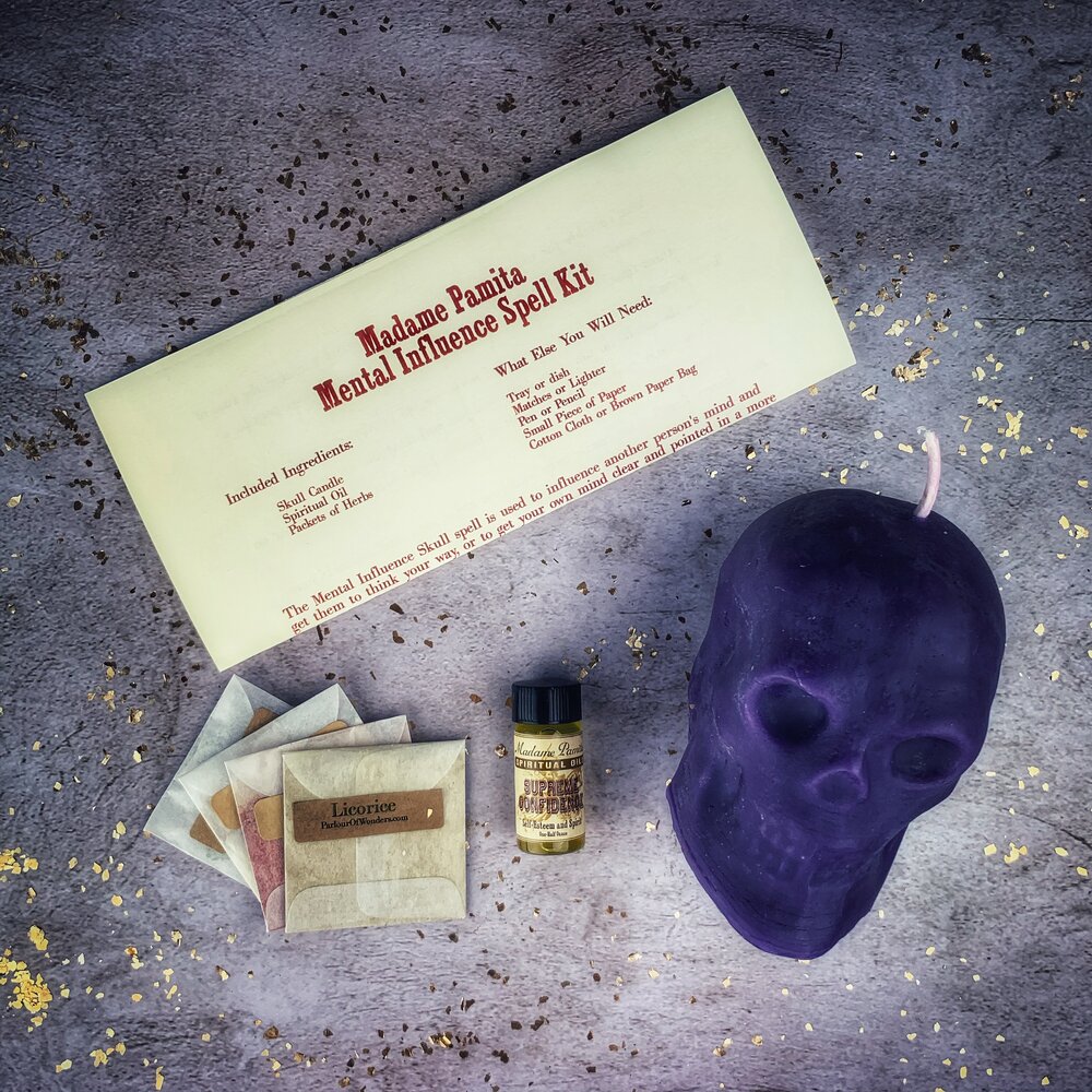 Mental Influence Skull Candle Spell Kit