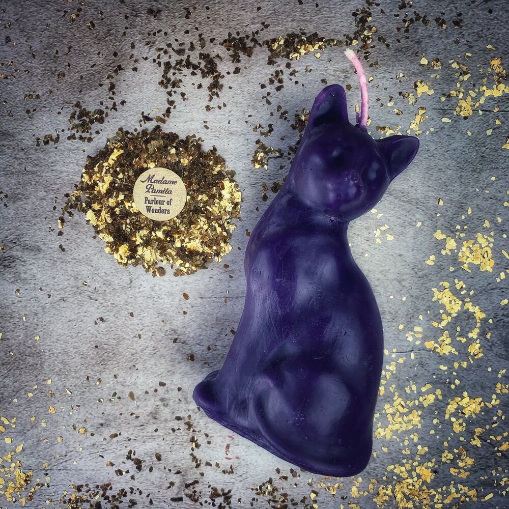 Beeswax Lucky Cat Spell Candle