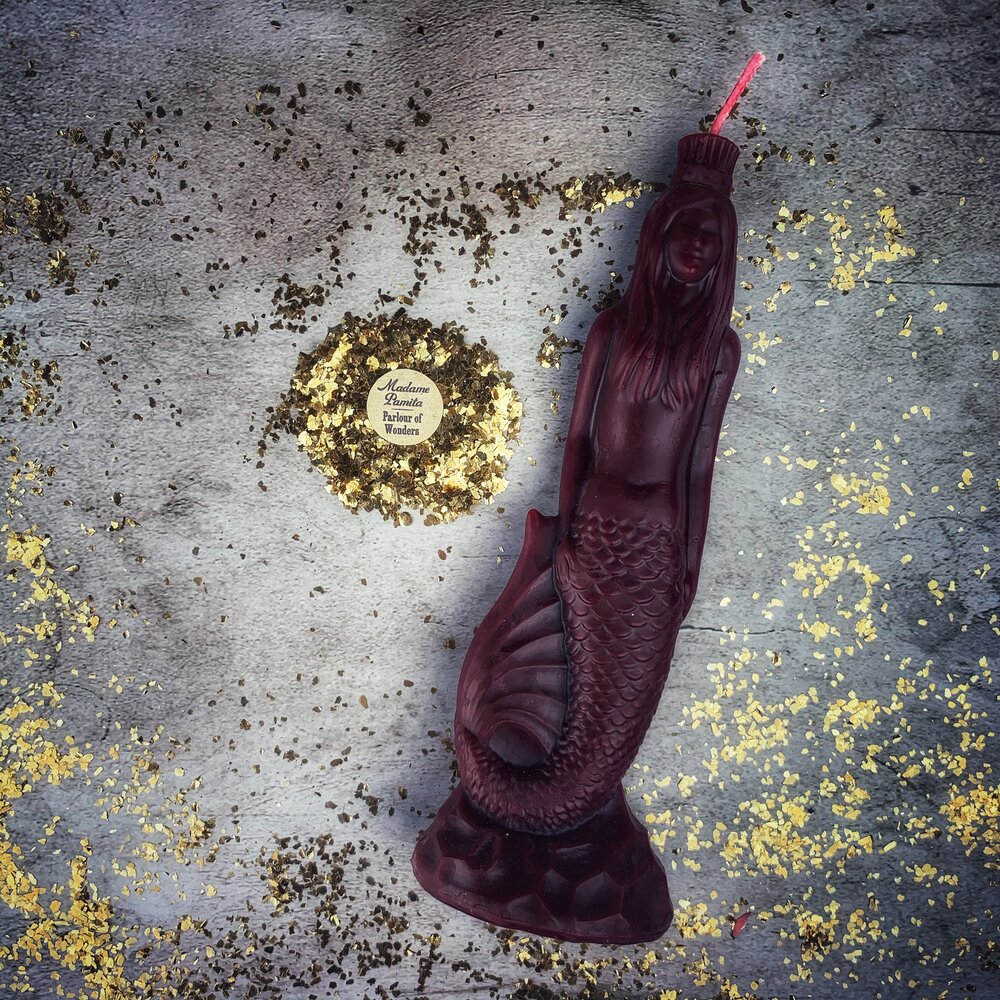 Beeswax Mermaid Magic Spell Candle