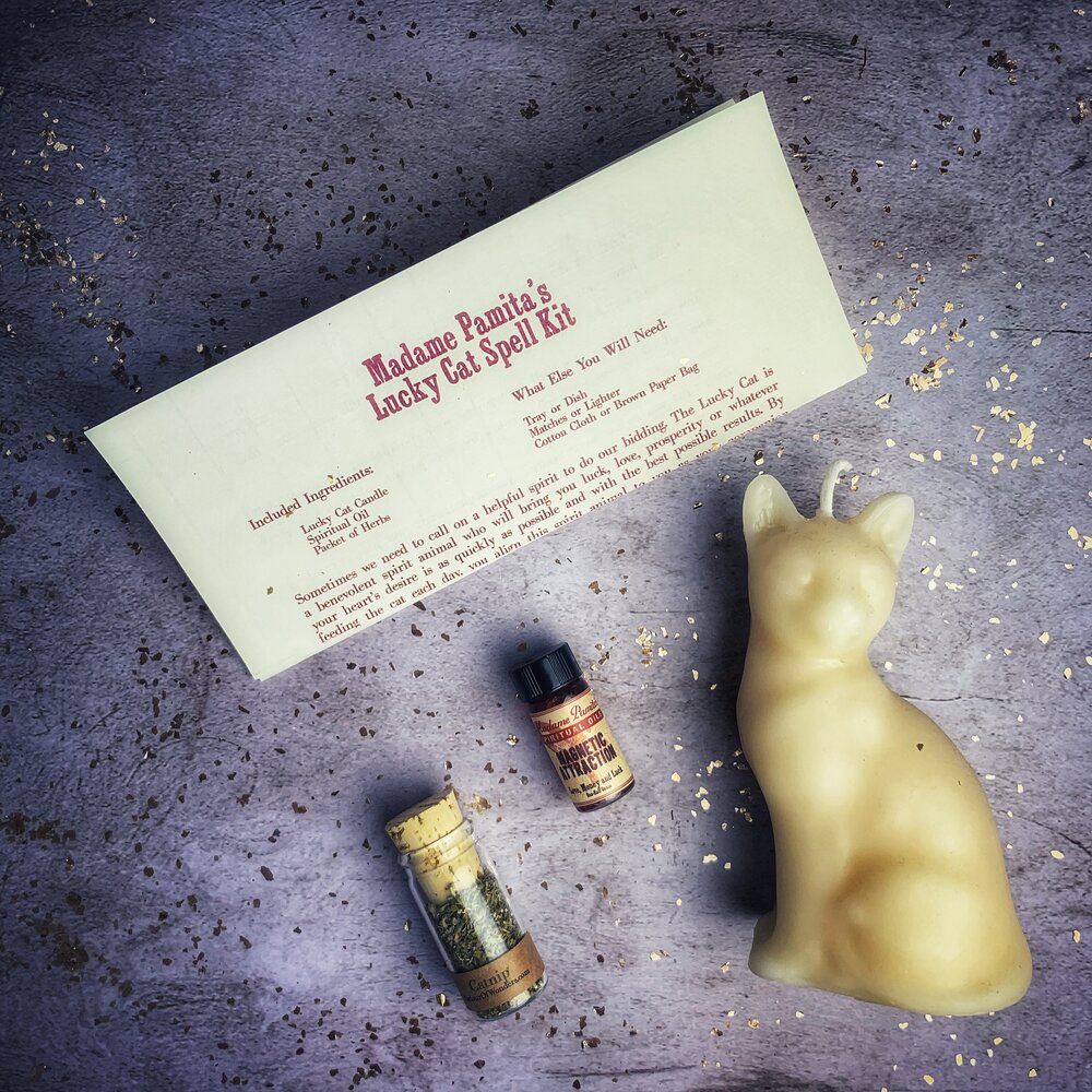 Lucky Cat Candle Spell Kit