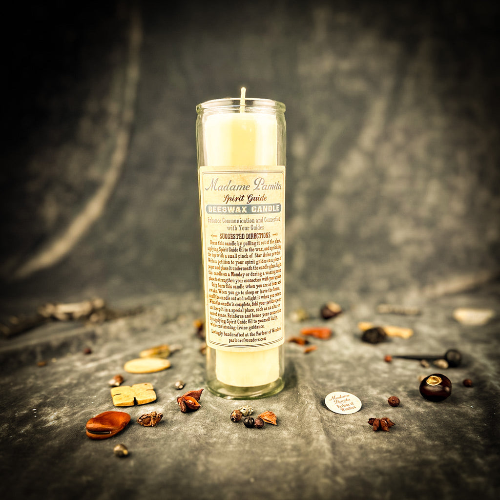 Spirit Guide Beeswax Vigil Candle by Madame Pamita - Divine Guidance & Protection