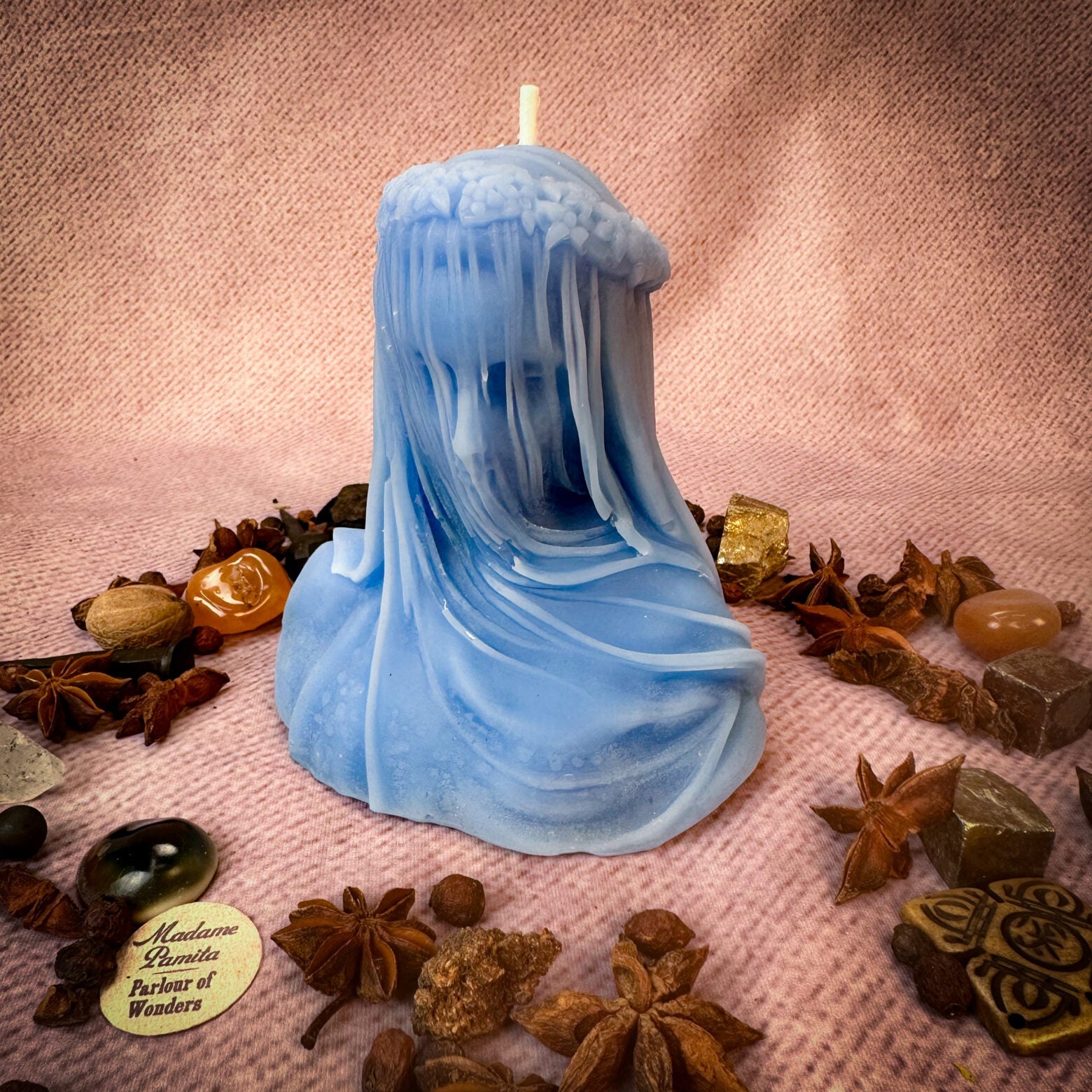 Beeswax Veil of Secrets Spell Candle