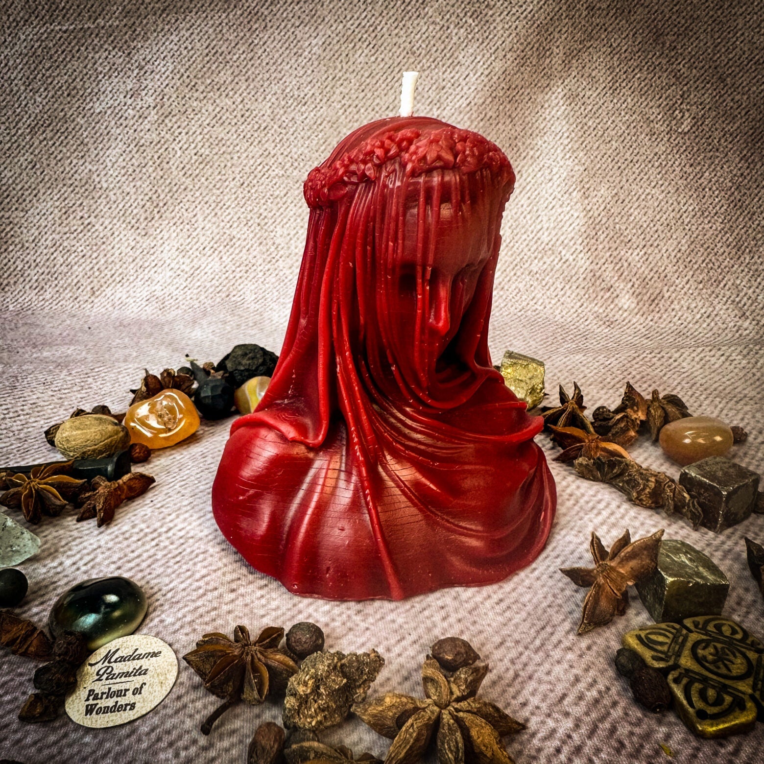 Beeswax Veil of Secrets Spell Candle